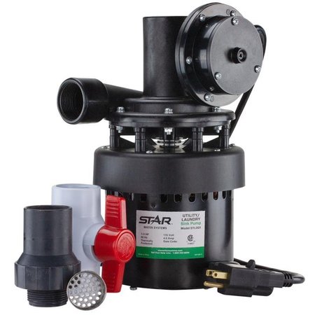 Zoeller Star Water Systems 13 HP 1320 gph Thermoplastic Diaphragm Switch Top AC Sink Pump System STL001
